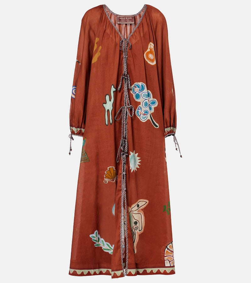 Alémais x LRNCE Laurence ramie and cotton maxi dress in Brown