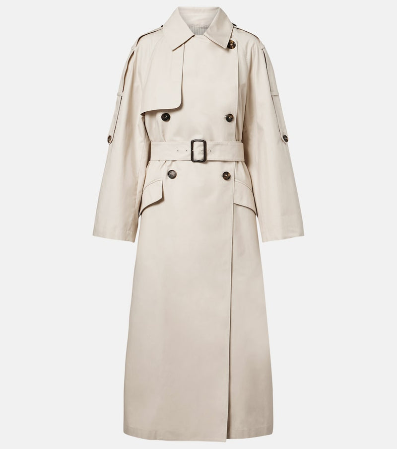 Max Mara The Cube Delfino twill trench coat in Beige