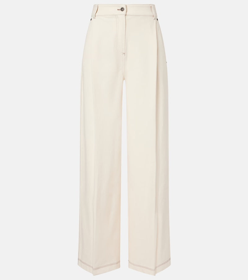 Max Mara Pleated wide-leg jeans