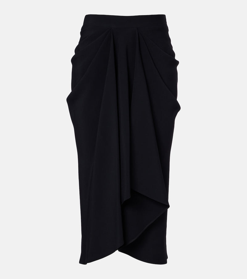 Givenchy Draped crepe cady midi skirt