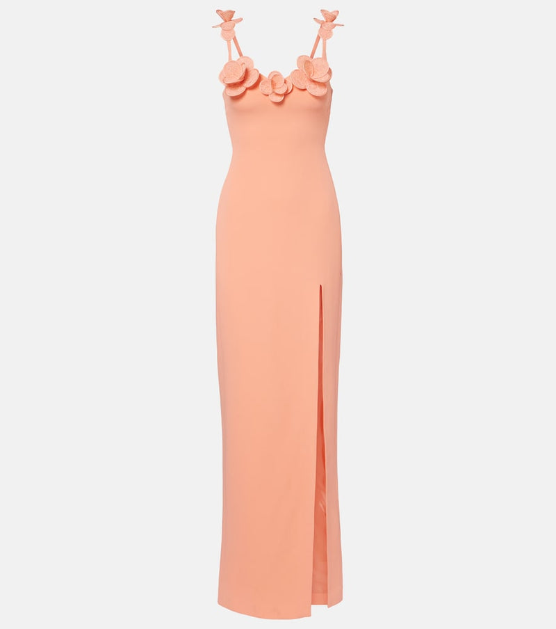 David Koma Floral-applique gown