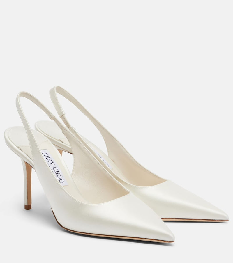 Jimmy Choo Love satin slingback pumps