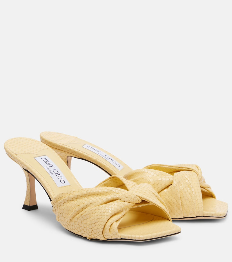 Jimmy Choo Skye Twist leather mules
