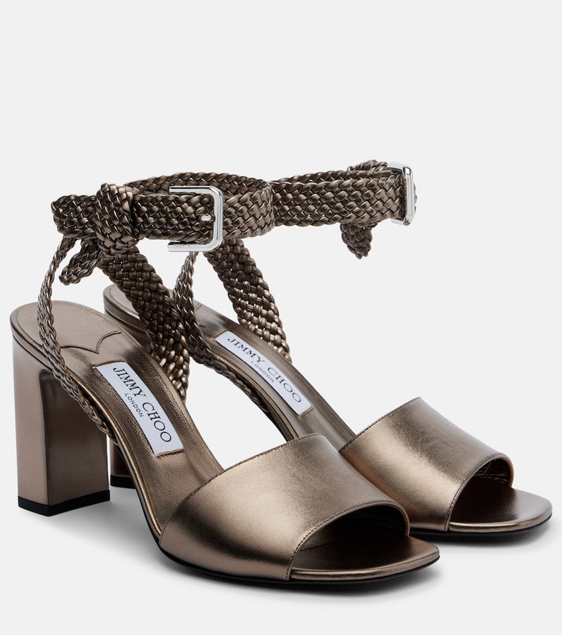 Jimmy Choo Rori metallic leather sandals