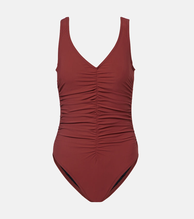 Karla Colletto Basics ruched swimsuit