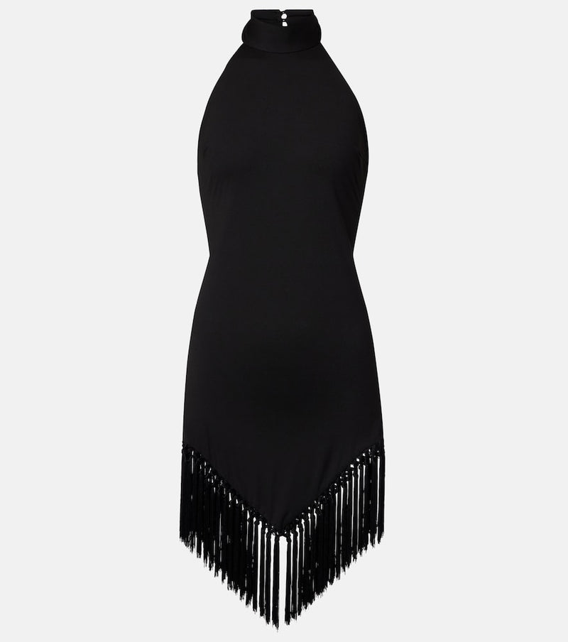 Taller Marmo Ares fringed jersey minidress