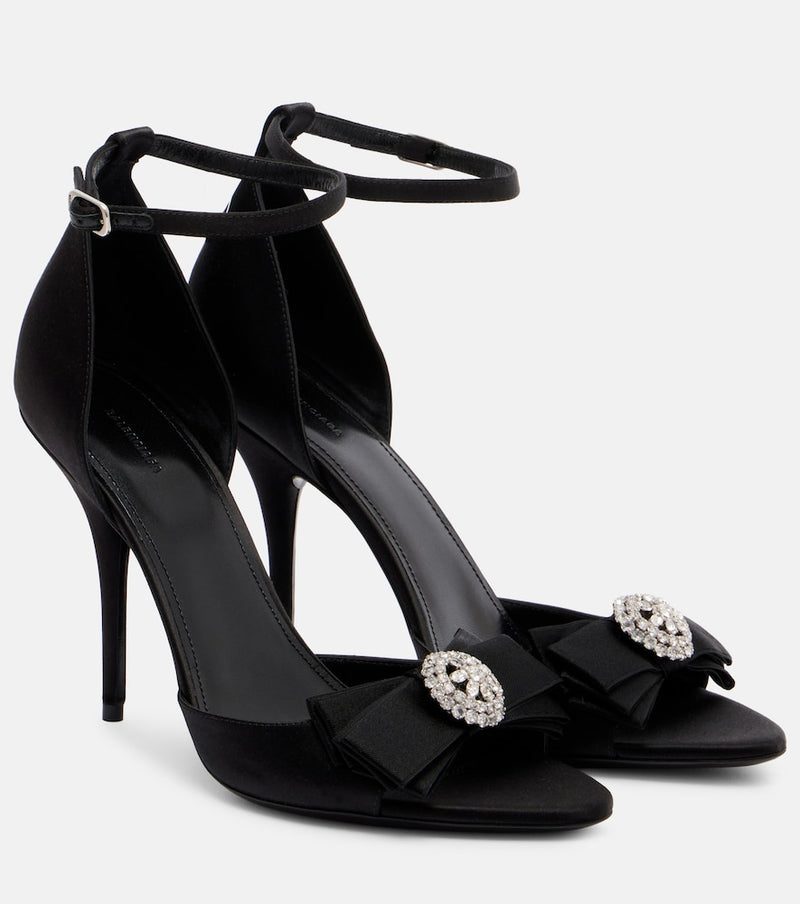 Balenciaga Avenue Palazzo 110 satin sandals