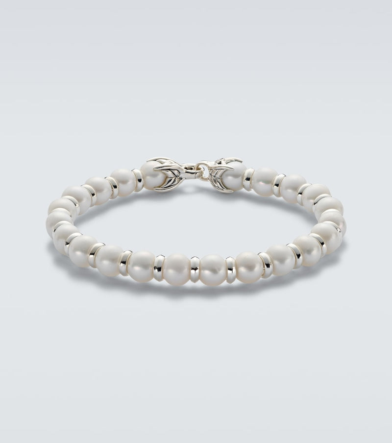 David Yurman Pearls and sterling silver bracelet