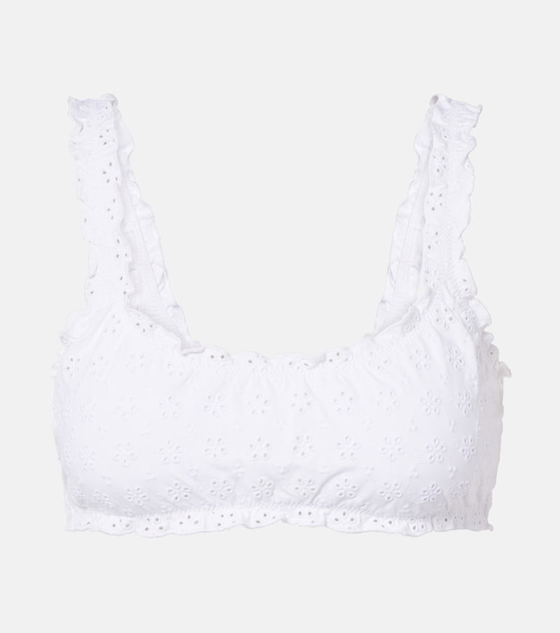 Polo Ralph Lauren Broderie anglaise ruffled bikini top