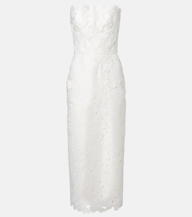 Costarellos Lace bustier gown