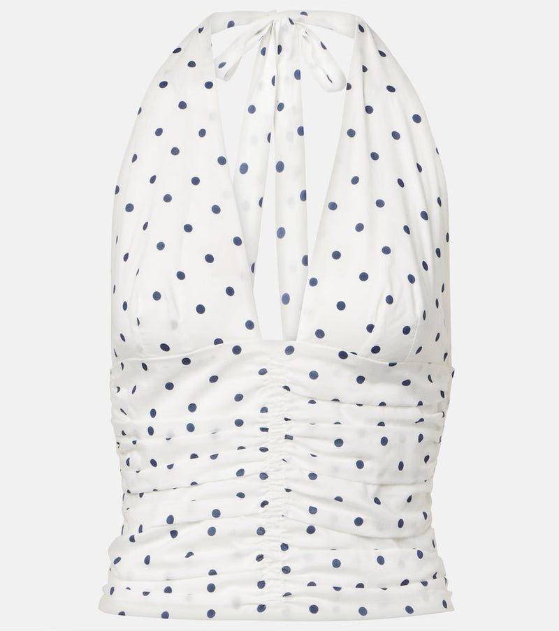 Posse Edie polka-dot halterneck top