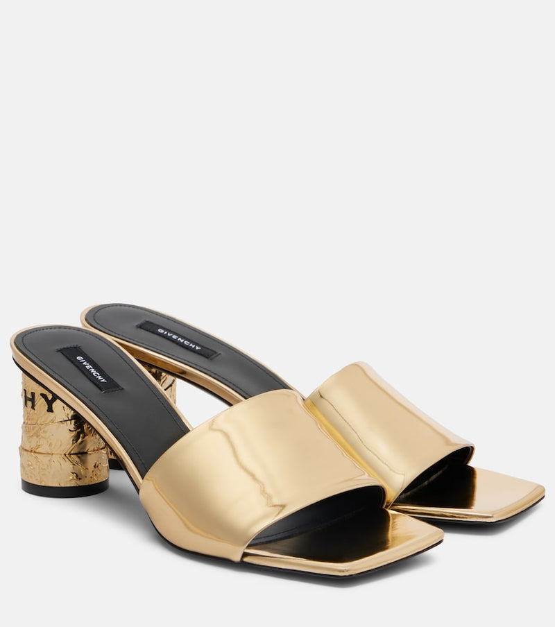 Givenchy Tape 65 mirrored leather mules