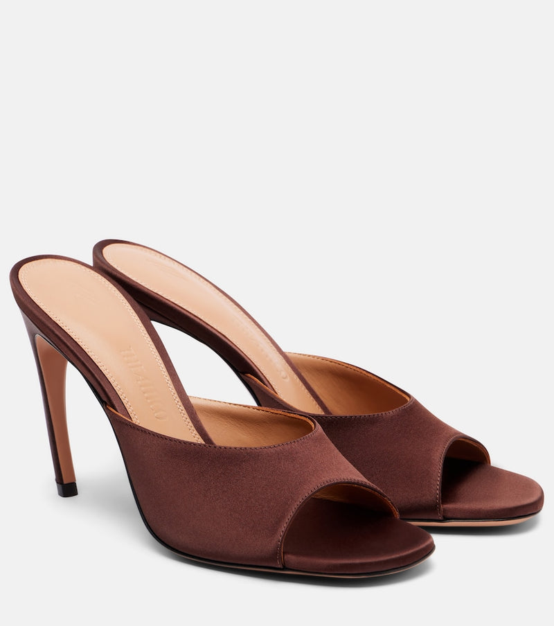The Attico Betta 95 satin mules