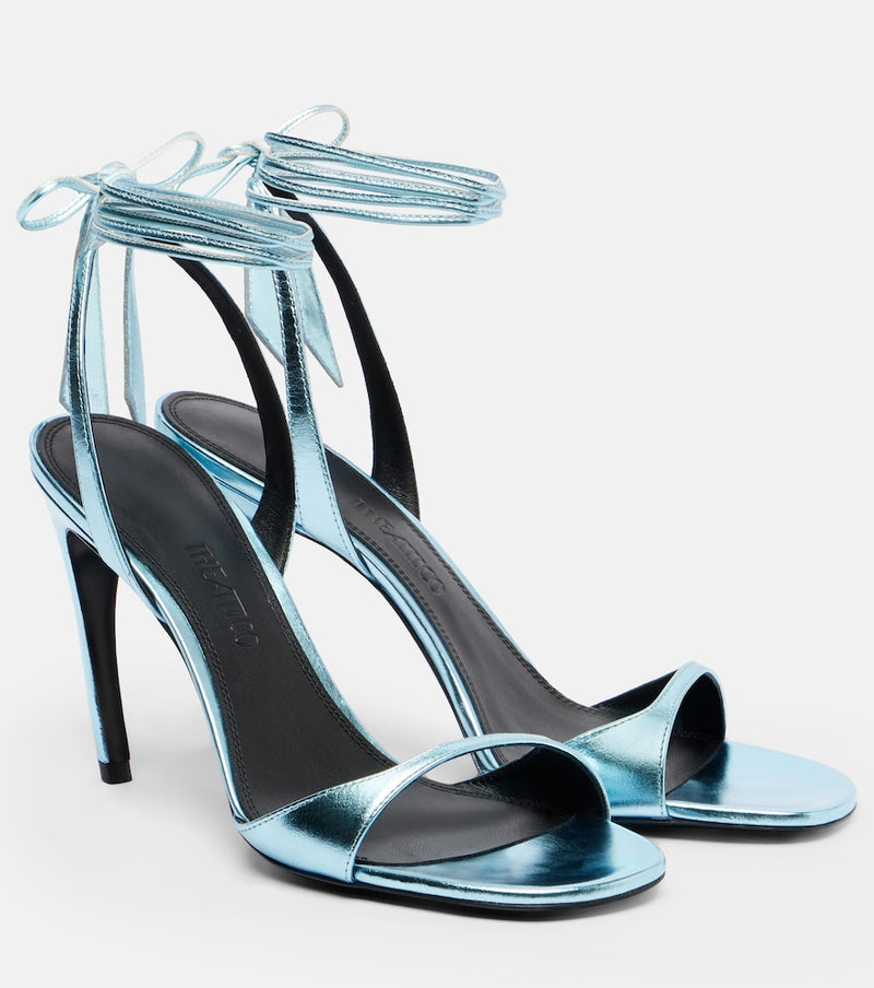 The Attico Ora 95 leather slingback sandals