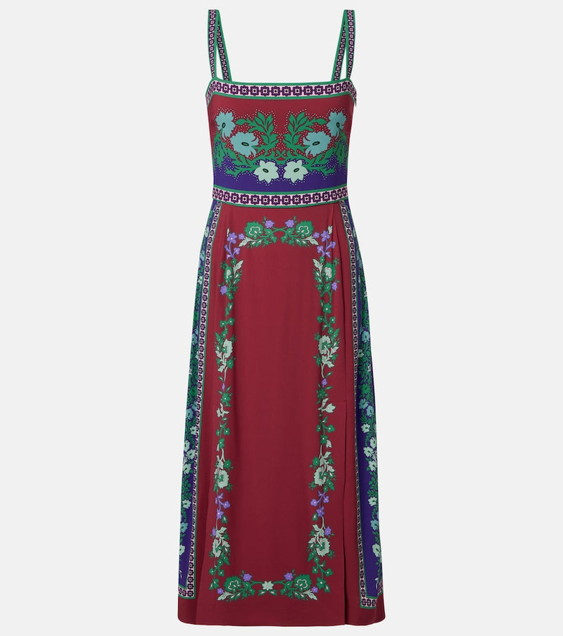 La DoubleJ Buy Me A Martini floral midi dress in Regalia Placee