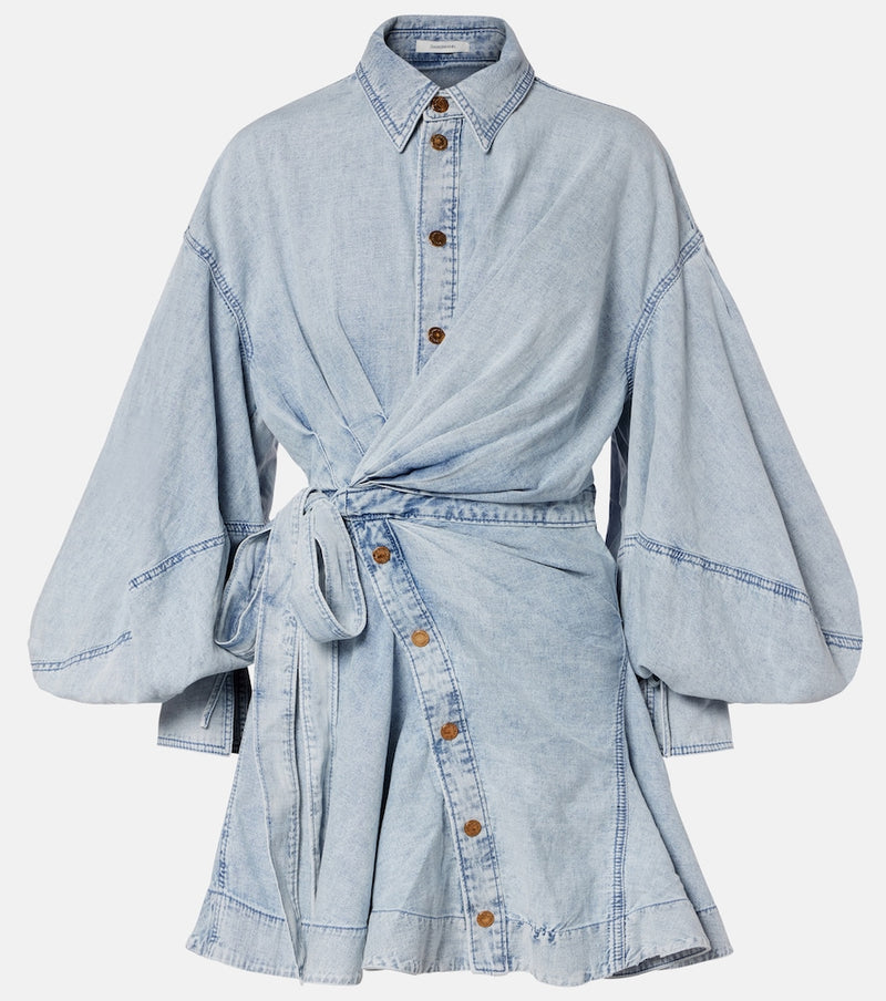 Zimmermann Rebellion denim minidress in Blue