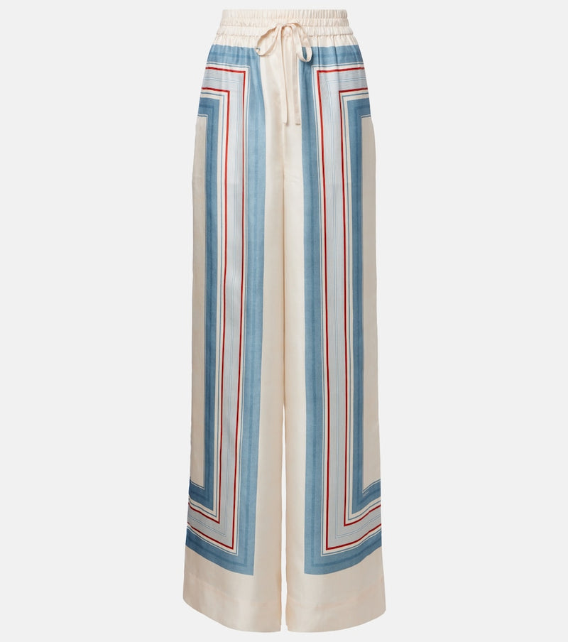 Zimmermann Striped silk palazzo pants