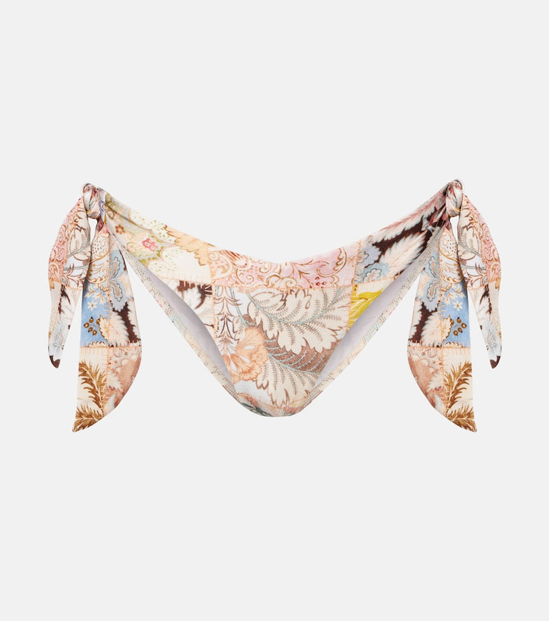 Zimmermann Daylight printed low-rise bikini bottoms