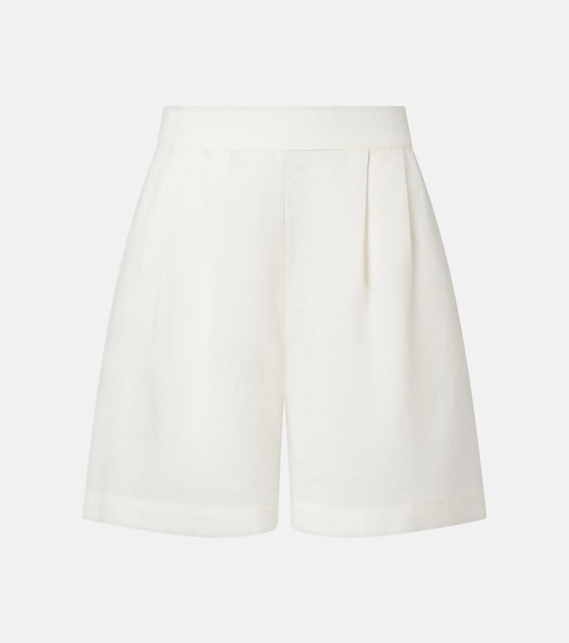 Asceno Linen shorts in Lemon