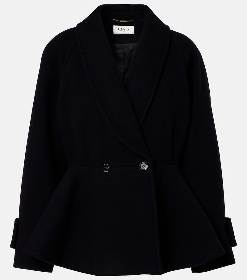 Chloe Peplum wool-blend coat