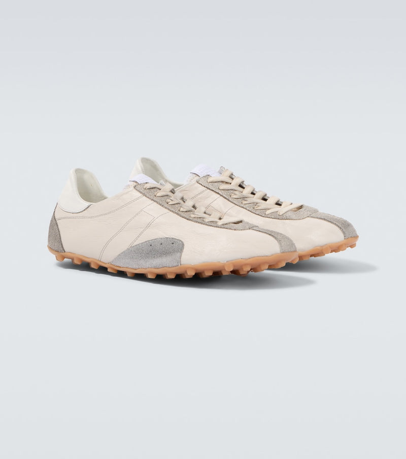 Maison Margiela Sprinters suede-trimmed leather sneakers