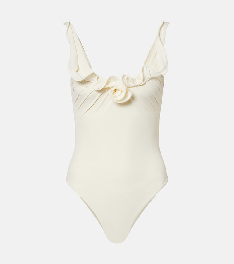 Magda Butrym Floral-applique swimsuit