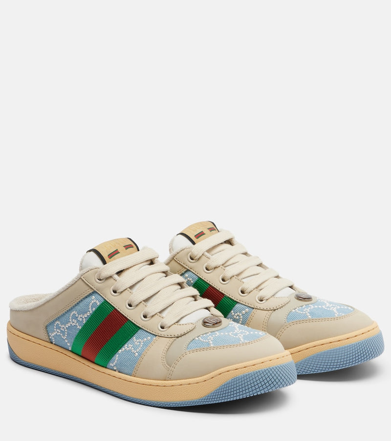 Gucci Screener faux pearl-embellished mules