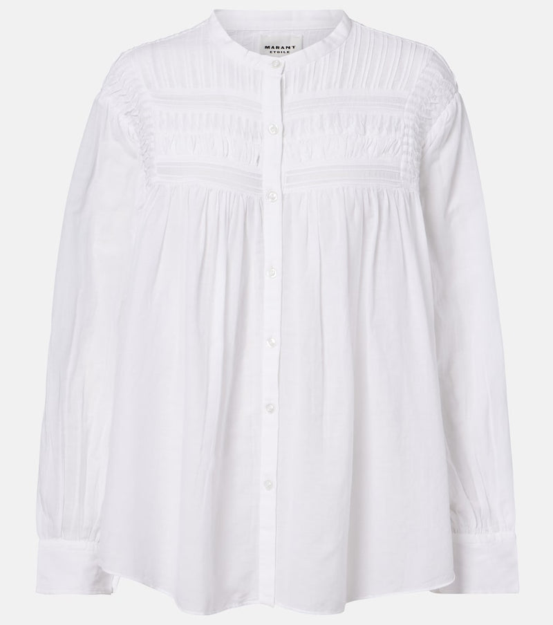 Marant Etoile Elodia embroidered cotton-blend blouse in White