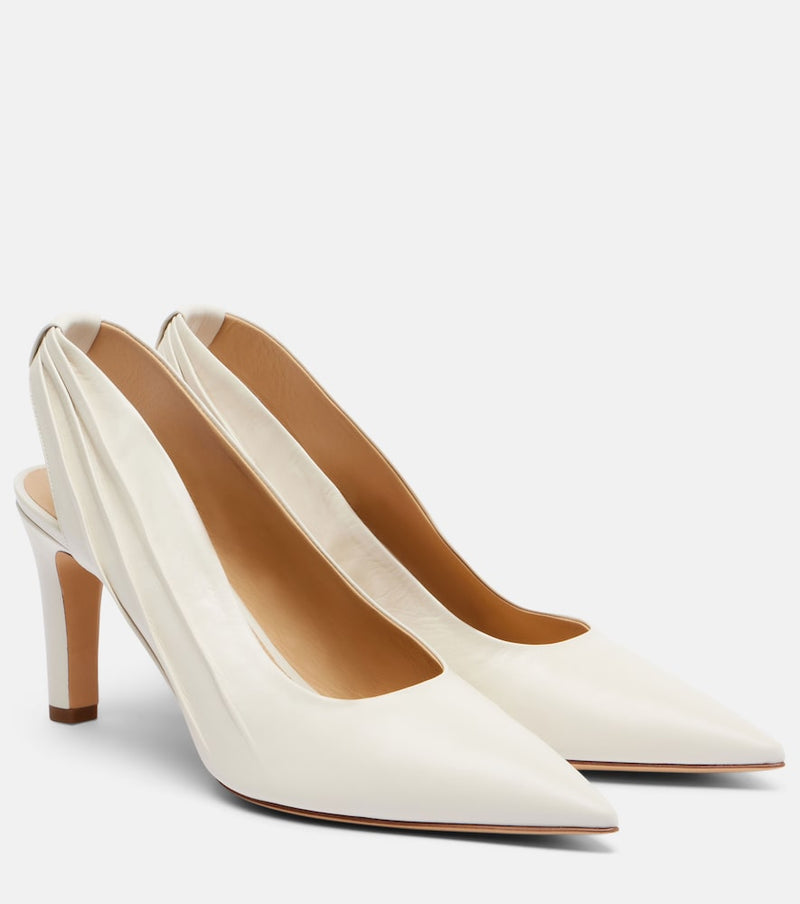 Gabriela Hearst Amari 90 leather slingback pumps