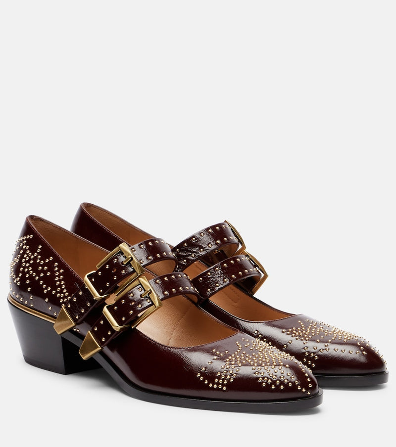 Chloe Susanna 40 studded leather Mary Jane pumps