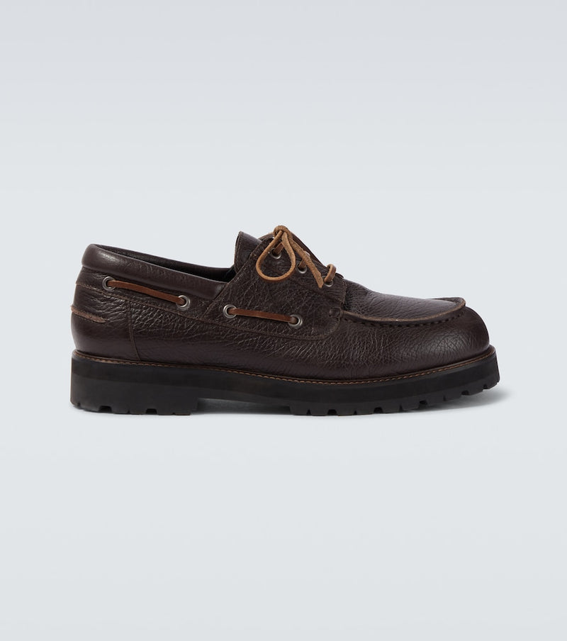 Studio Nicholson Guston leather boat shoes