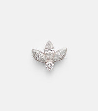 Maria Tash Lotus 18kt white gold single earring with diamonds