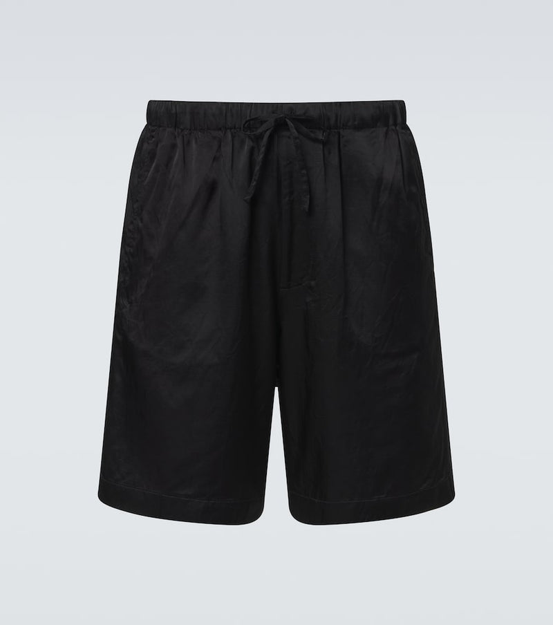 Dries Van Noten Gathered Bermuda shorts in Black