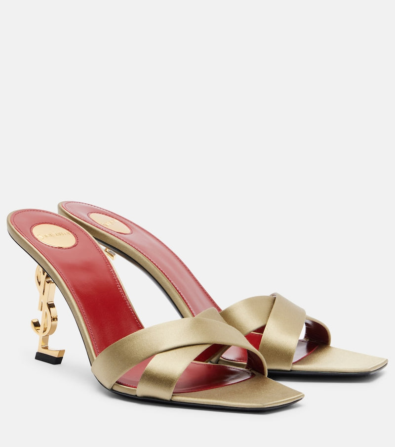 Saint Laurent Opyum crepe satin mules