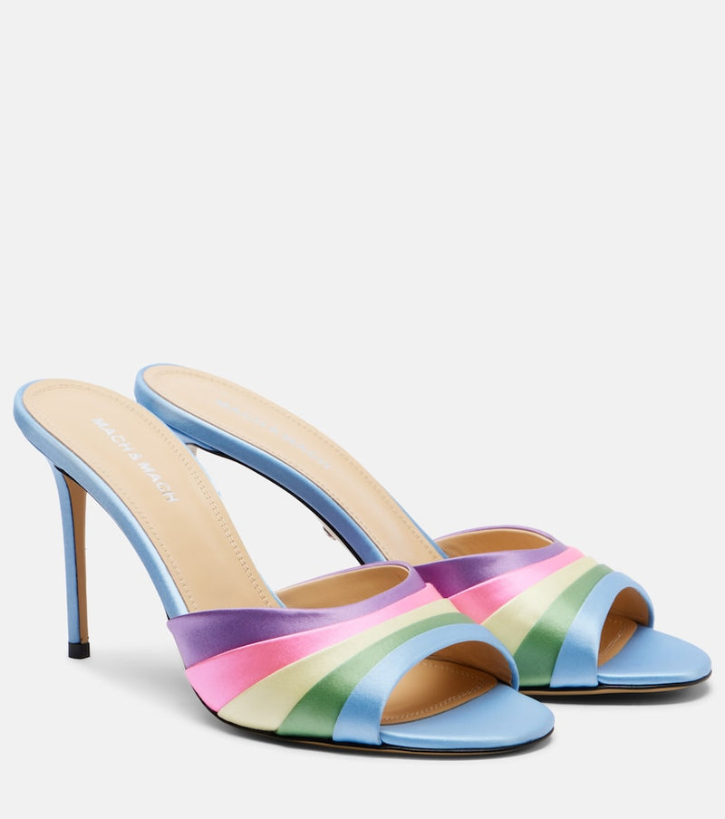 Mach & Mach Gradient 95 satin mules