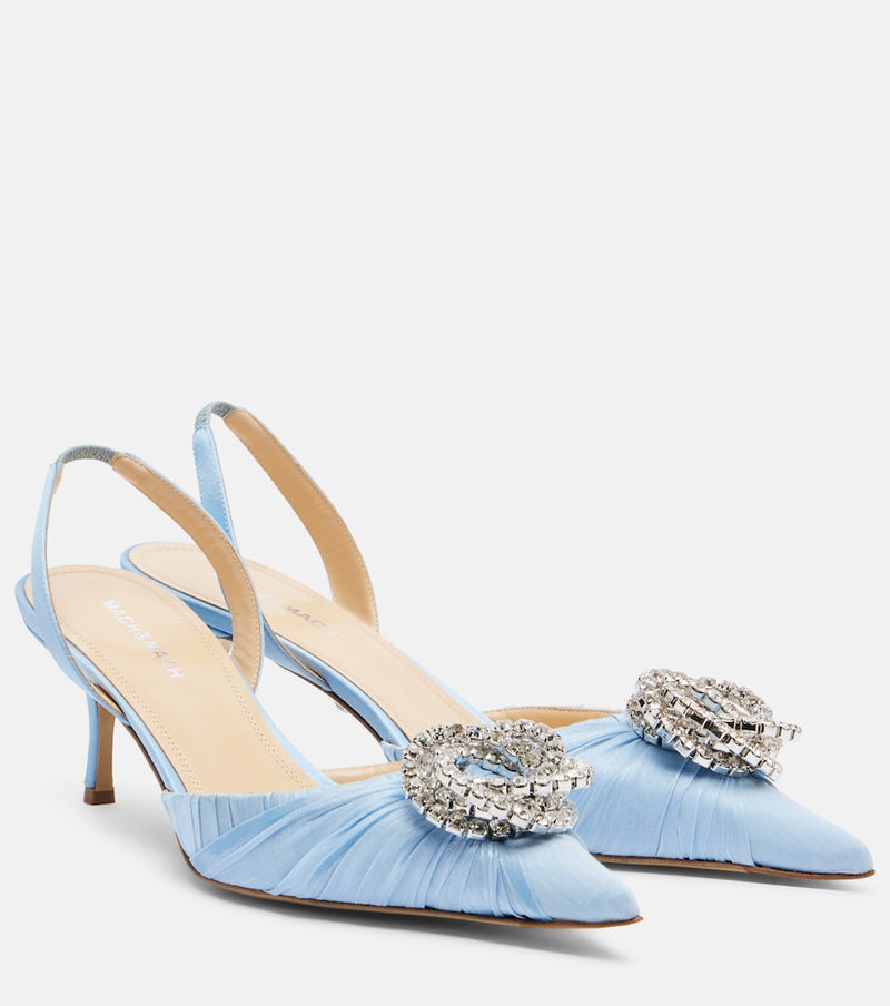 Mach & Mach Galaxy embellished organza slingback pumps