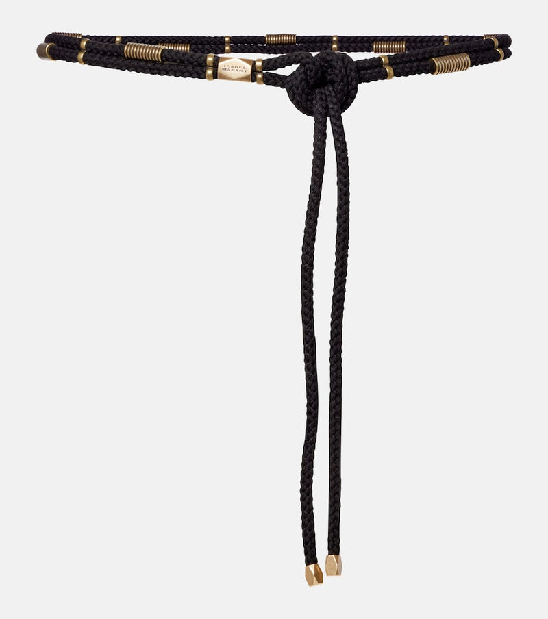 Isabel Marant Sayka embellished braided belt