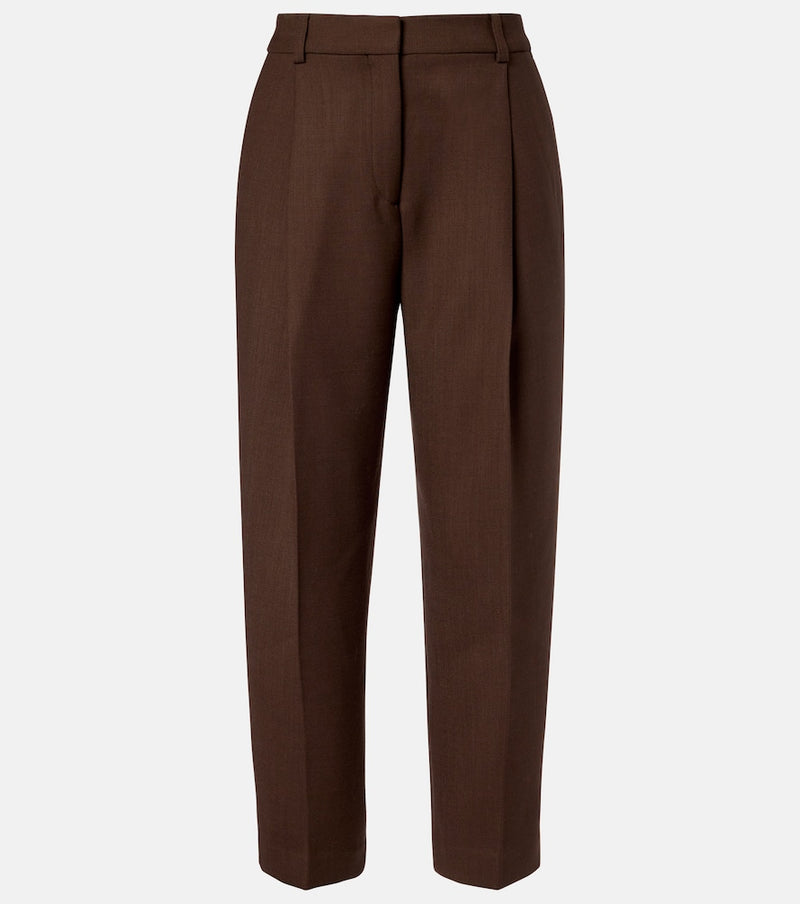 Toteme Pleated cropped straight pants