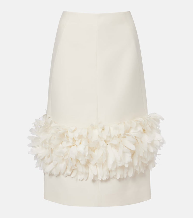 Toteme Petal wool and silk midi skirt
