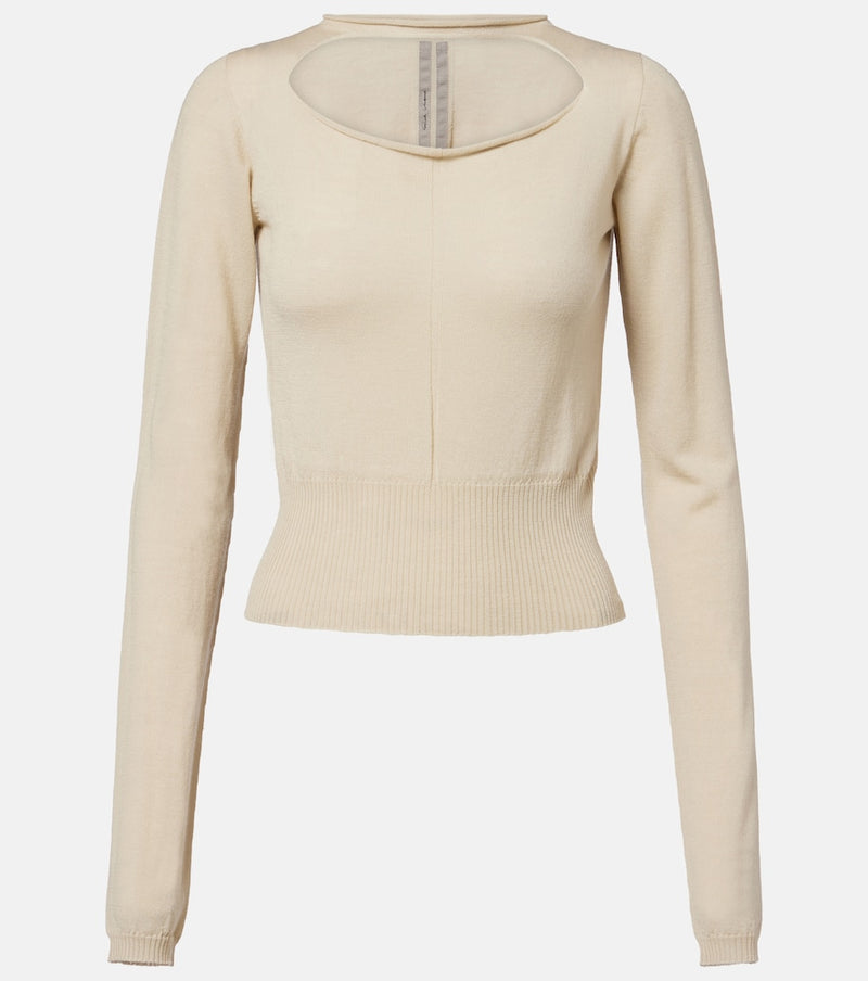 Rick Owens Cutout virgin wool top