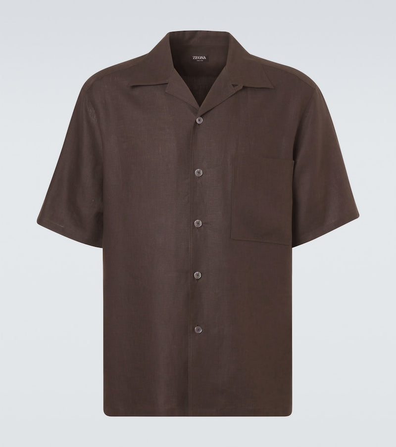 Zegna Linen bowling shirt