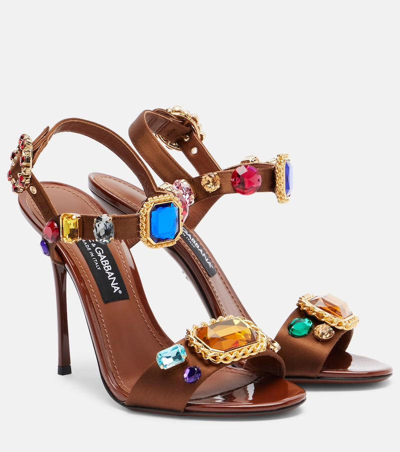 Dolce & Gabbana Keira 2.0 embellished satin sandals