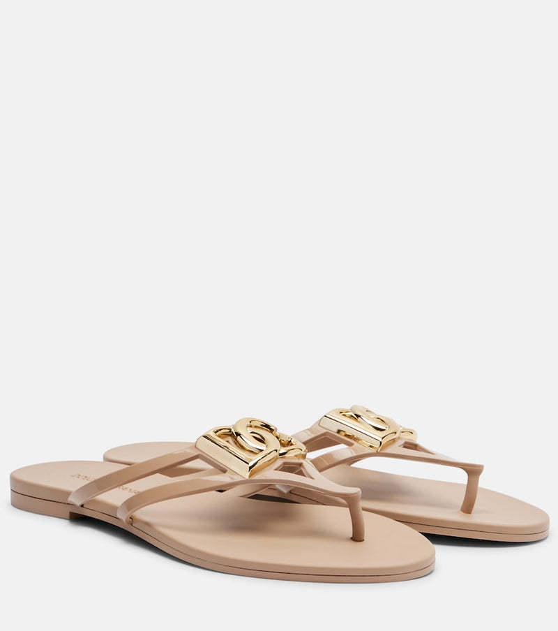 Dolce & Gabbana DG thong sandals in Cipria