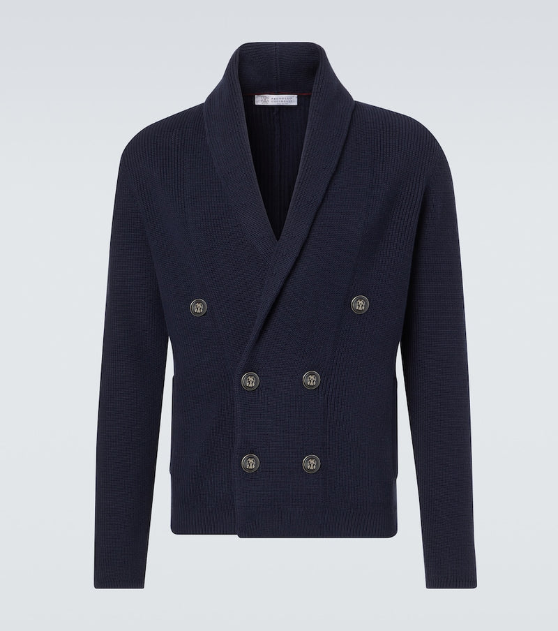 Brunello Cucinelli Double-breasted cotton cardigan
