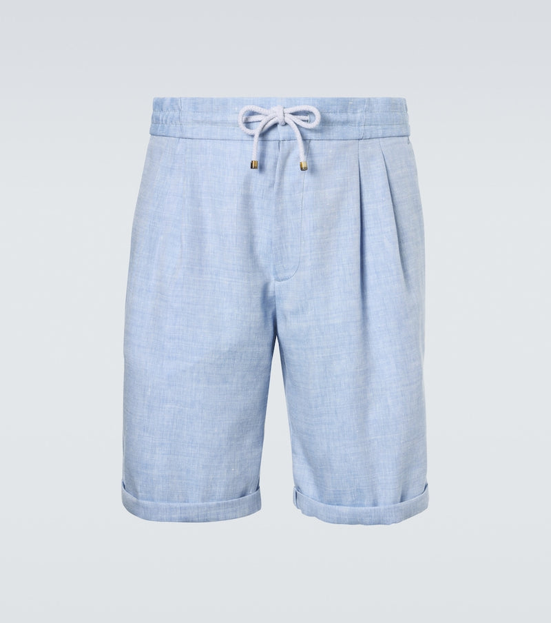 Brunello Cucinelli Linen and wool Bermuda shorts