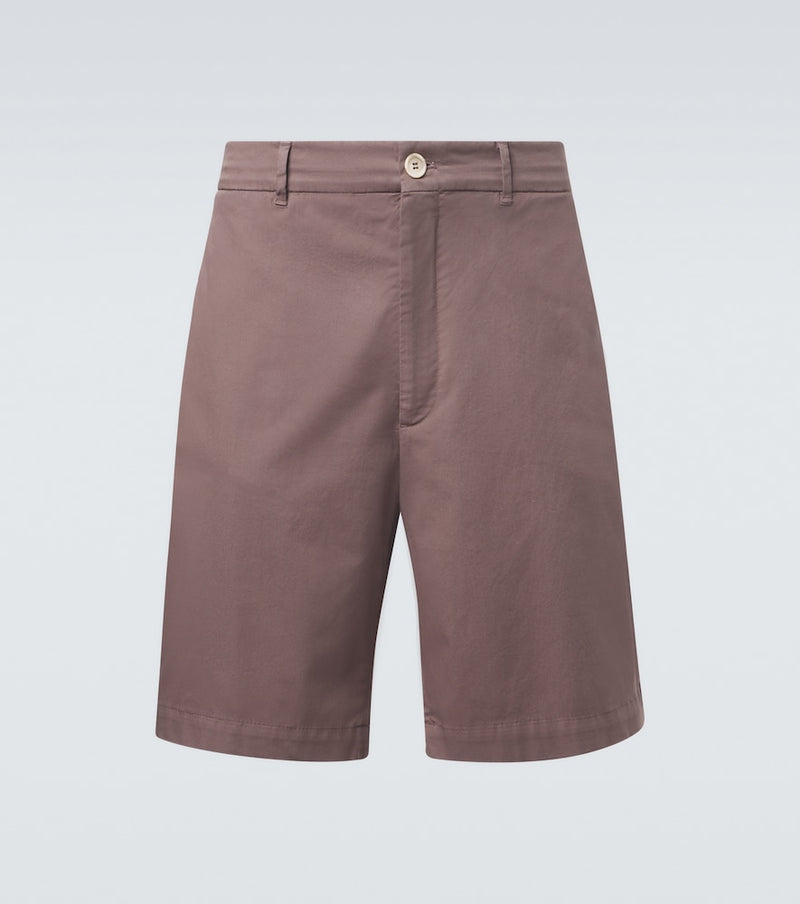 Brunello Cucinelli Cotton-blend Bermuda shorts in Nocciola