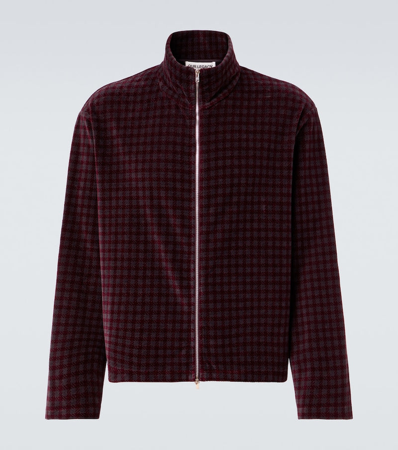 Our Legacy Shrunken cotton-blend velour jacket