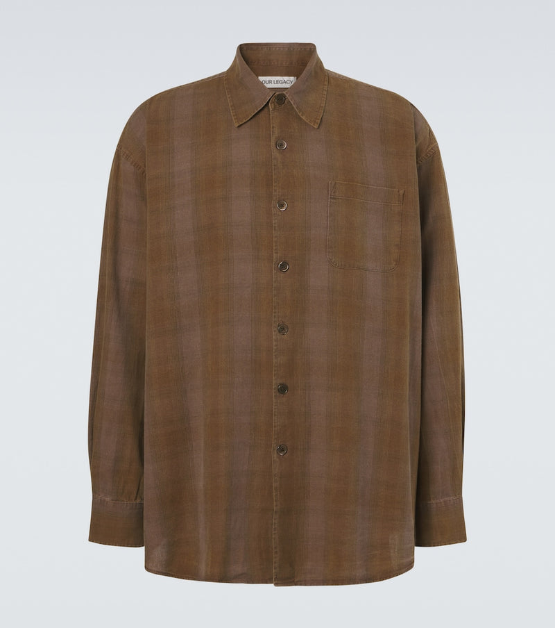 Our Legacy Borrowed checked cotton shirt