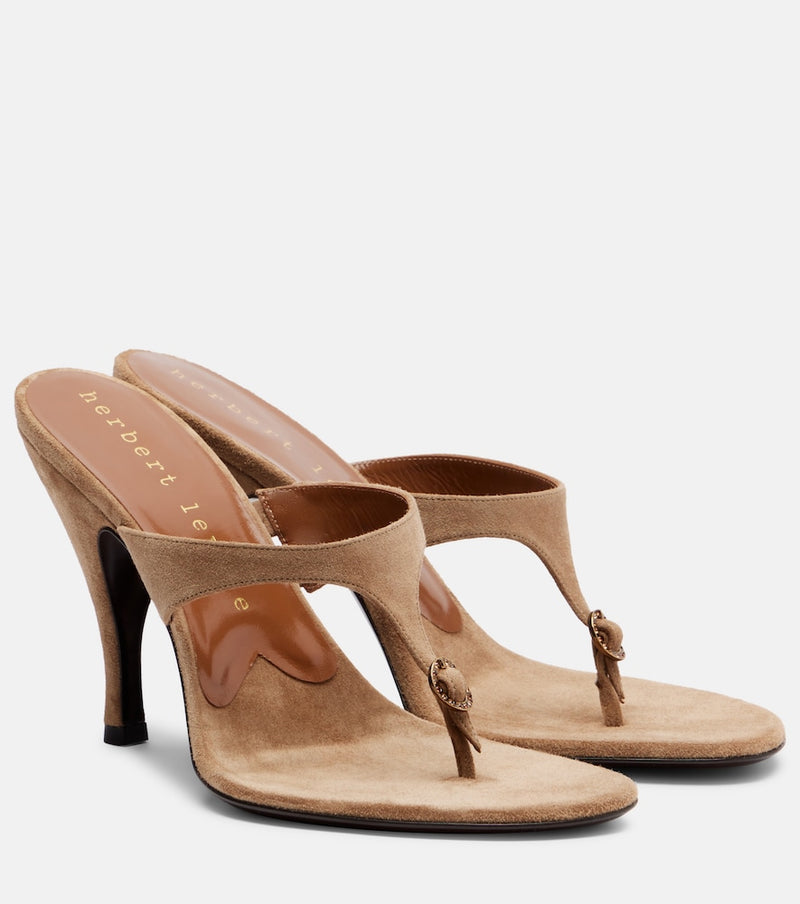 Herbert Levine Kiss And Tell 100 suede mules