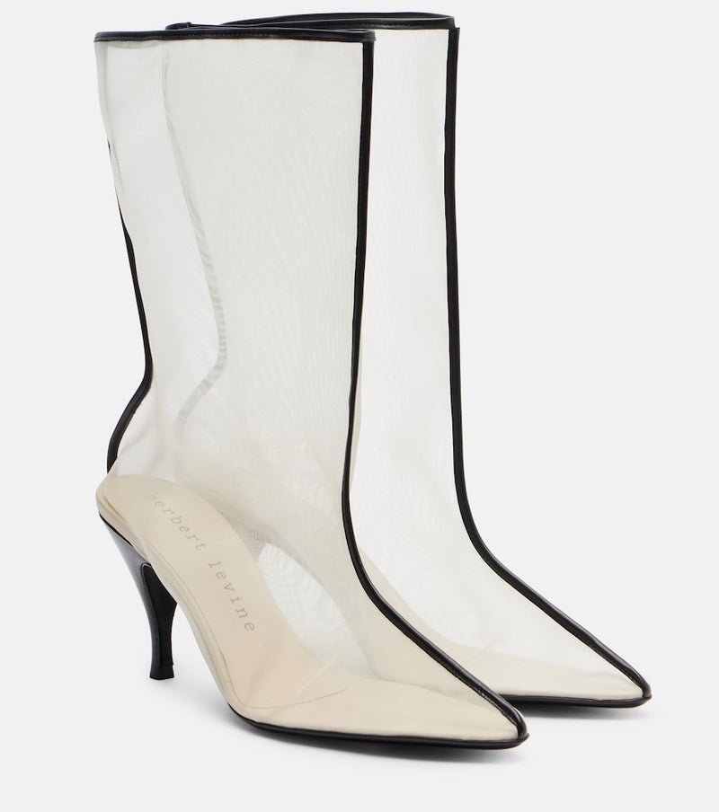 Herbert Levine Drawing A Blank 85 mesh mid-calf boots
